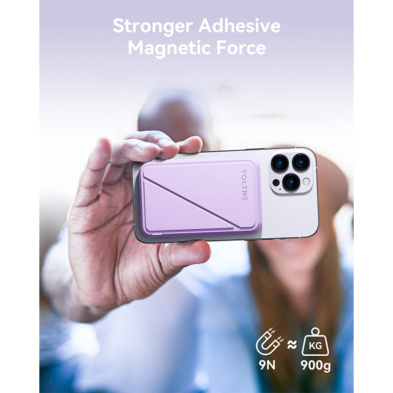 Voltme MagPak 5K MagSafe Magnetic Wireless Power Bank (Violet)