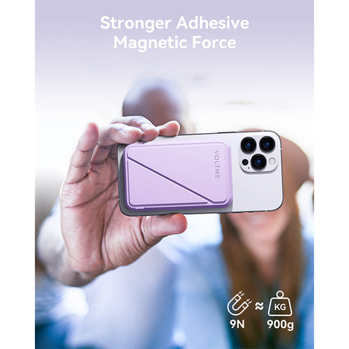 Voltme MagPak 5K MagSafe Magnetic Wireless Power Bank (Violet)