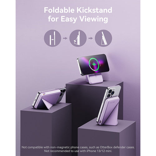Voltme MagPak 5K MagSafe Magnetic Wireless Power Bank (Violet)