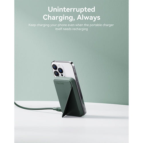 Voltme MagPak 5K MagSafe Magnetic Wireless Power Bank (Green)