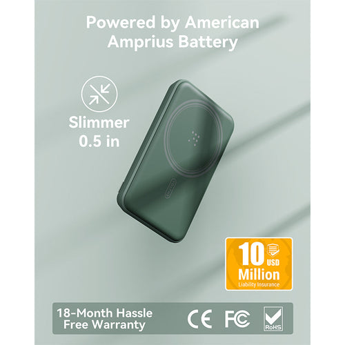 Voltme MagPak 5K MagSafe Magnetic Wireless Power Bank (Green)