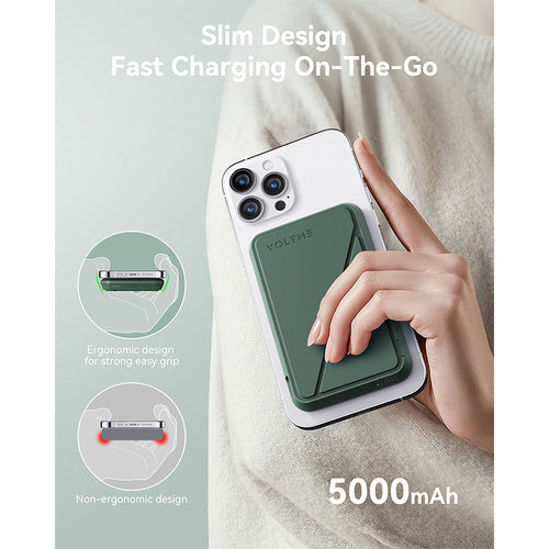 Voltme MagPak 5K MagSafe Magnetic Wireless Power Bank (Green)
