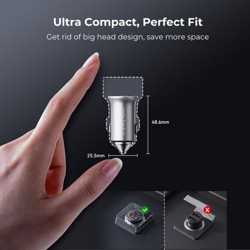 Voltme Cazo 20W 1C+1A Car Charge (Silver)