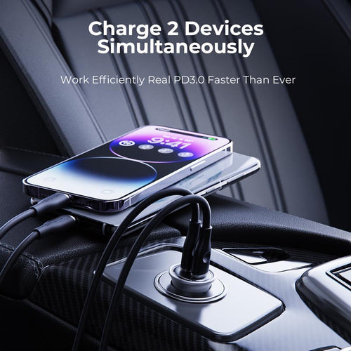 Voltme Cazo 20W Duo C Car Charge (Silver)