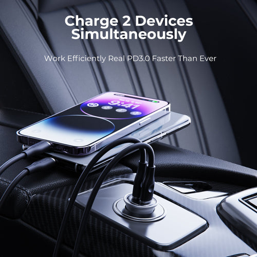 Voltme Cazo 20W Duo C Car Charge (Grey)