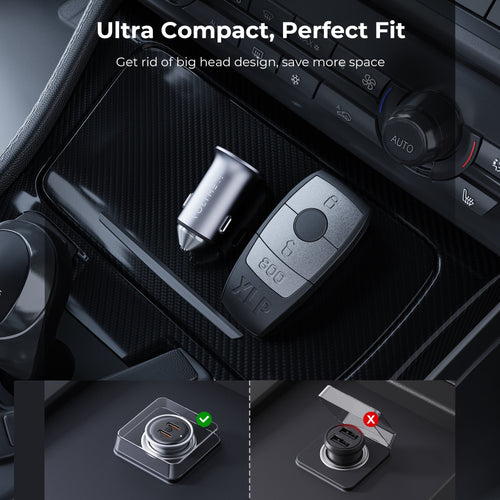Voltme Cazo 20W Duo C Car Charge (Grey)