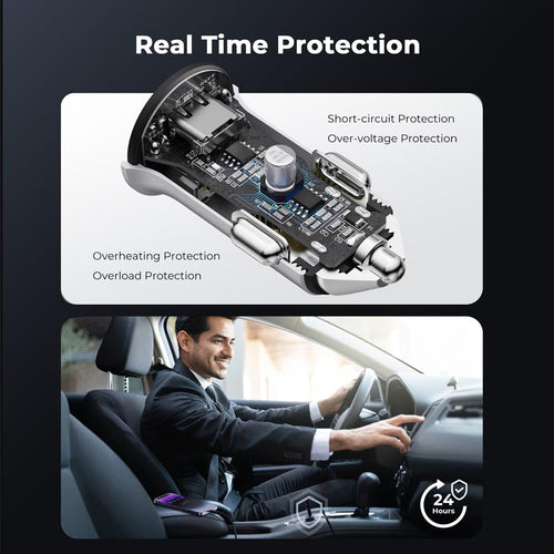 Voltme Cazo 30W 1C+1A Car Charge (Silver)