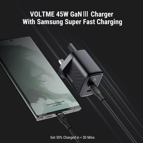 Voltme Revo 45 45W Duo C Wall Charge (Black)