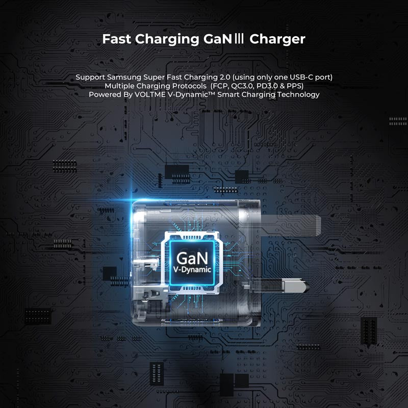 Voltme Revo 45 45W 1A+1C Wall Charge (Black)