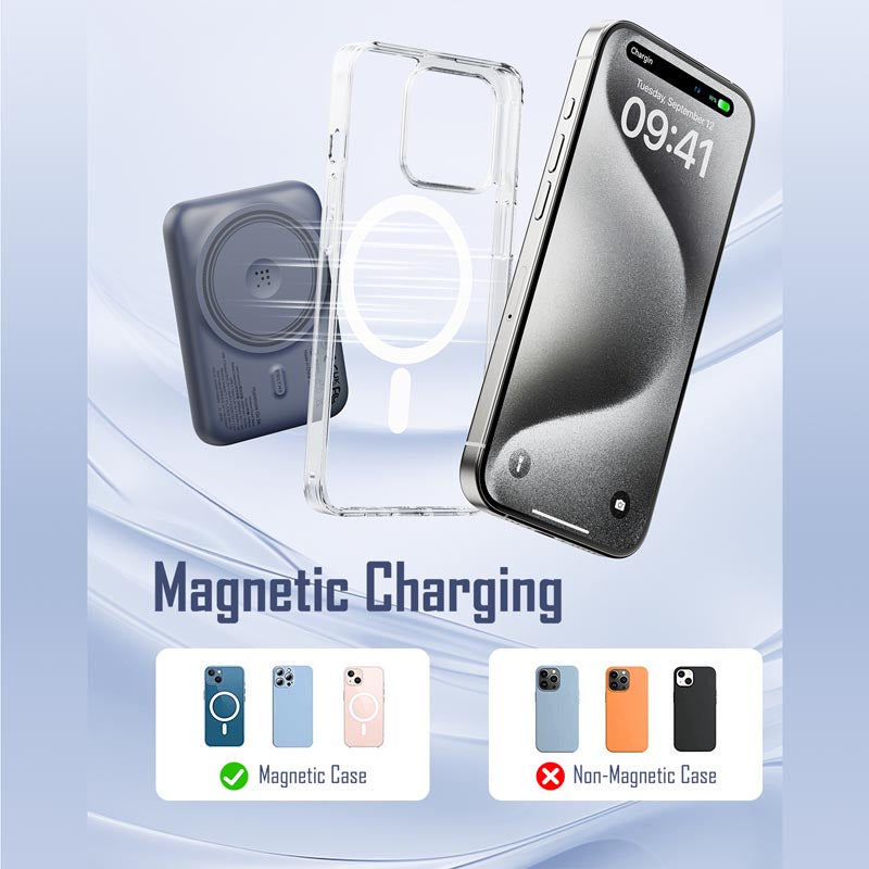 Voltme Hypercore Go 5000Mah Magsafe Wireless Power Bank (Grey)