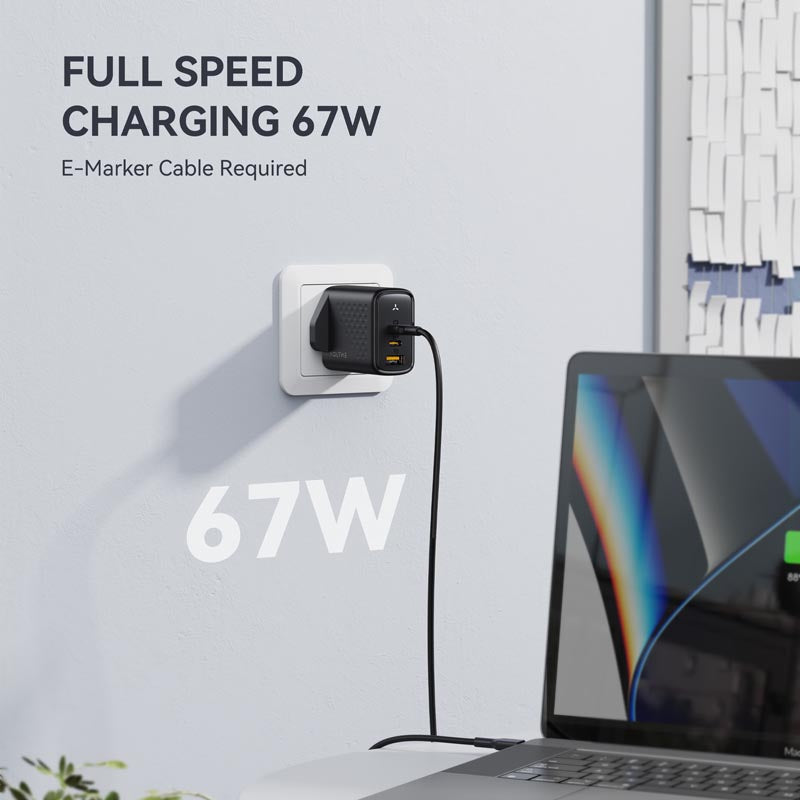 Voltme Revo 67 67W 2C+1A Wall Charge (White)