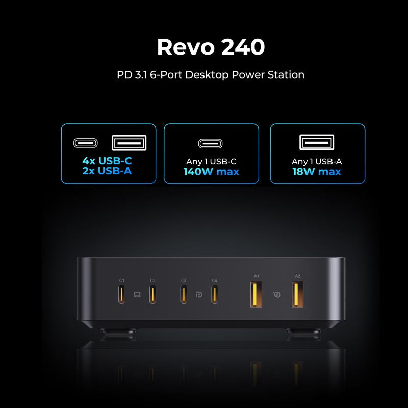 Voltme Revo 240 240W 4C+2A PD3.1 Power Hub