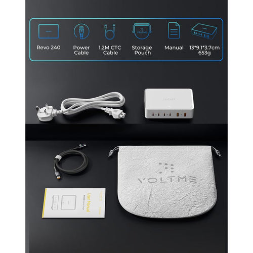 Voltme Revo 240 240W 4C+2A PD3.1 Power Hub (White)