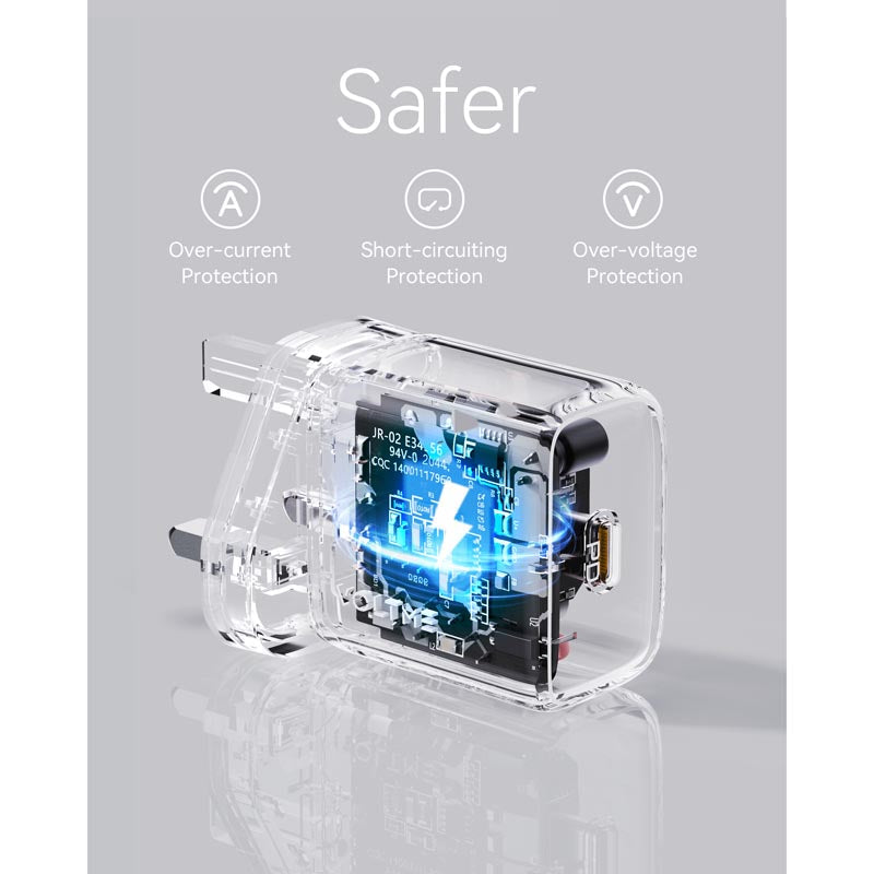 Voltme Revo 30 Lite 30W 1C Wall Charge + C to C Cable (White)