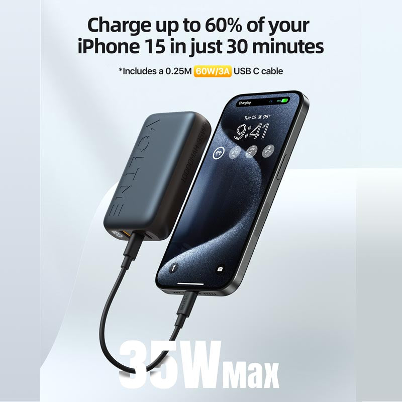 Voltme Hypercore Trio 35W 10000Mah Power Bank (Grey)