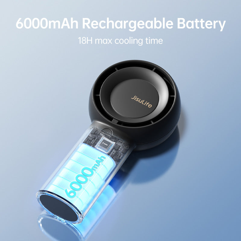 Jisulife FA43-Black HandFan Life5 Plus 6000mAh (Black)