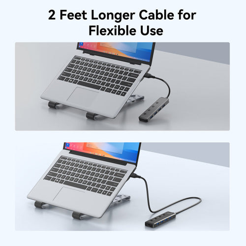Mokin MOUC5708 5-In-1 USB-A to 4USB-A3.0+USB DC (Grey)