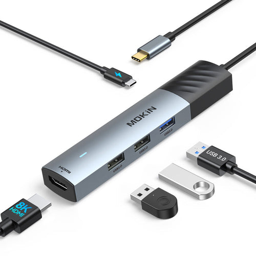 Mokin MOUC6005 5-In-1 USB-C Hub (Grey)