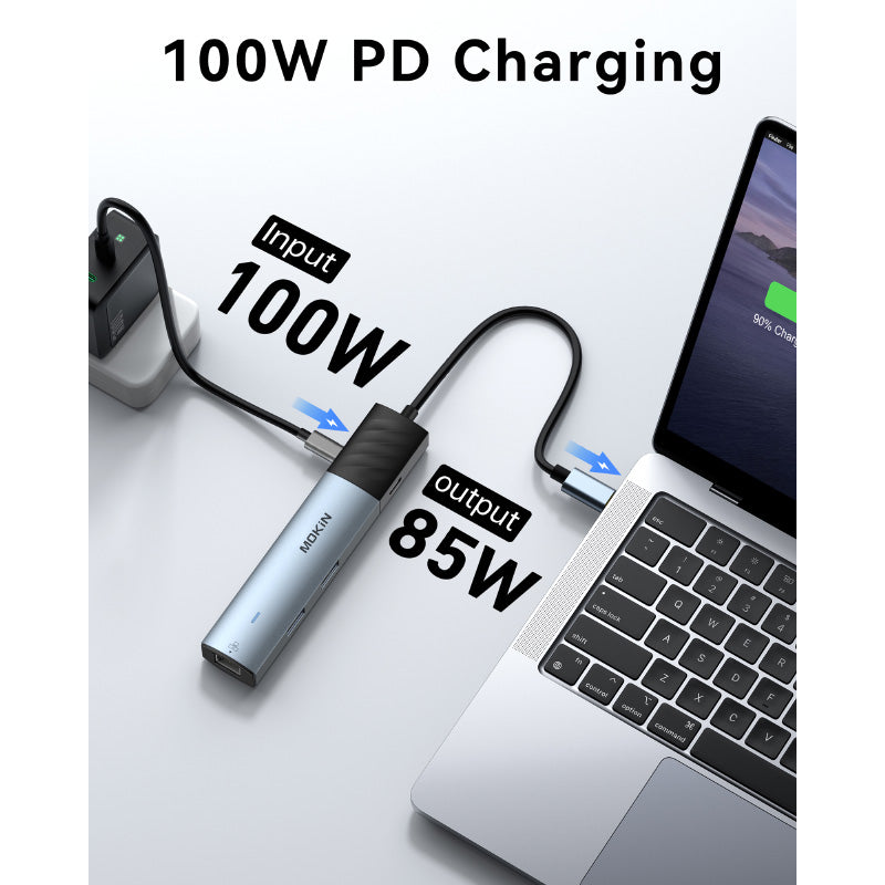 Mokin UC6003 6-In-1 USB C Hub (Grey)