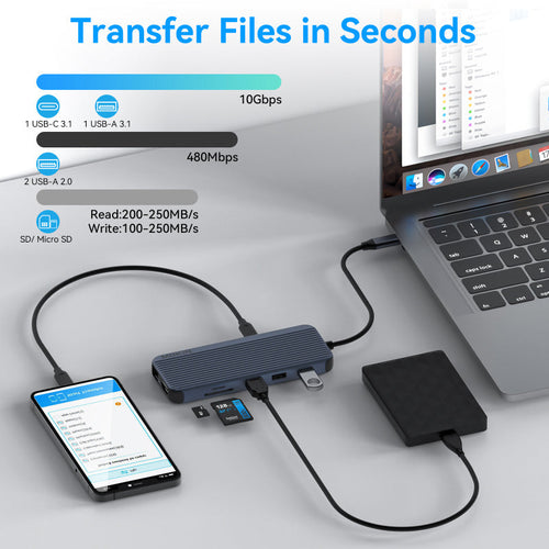 Mokin MOUC3707 12-In-1 USB-C Hub (Grey)