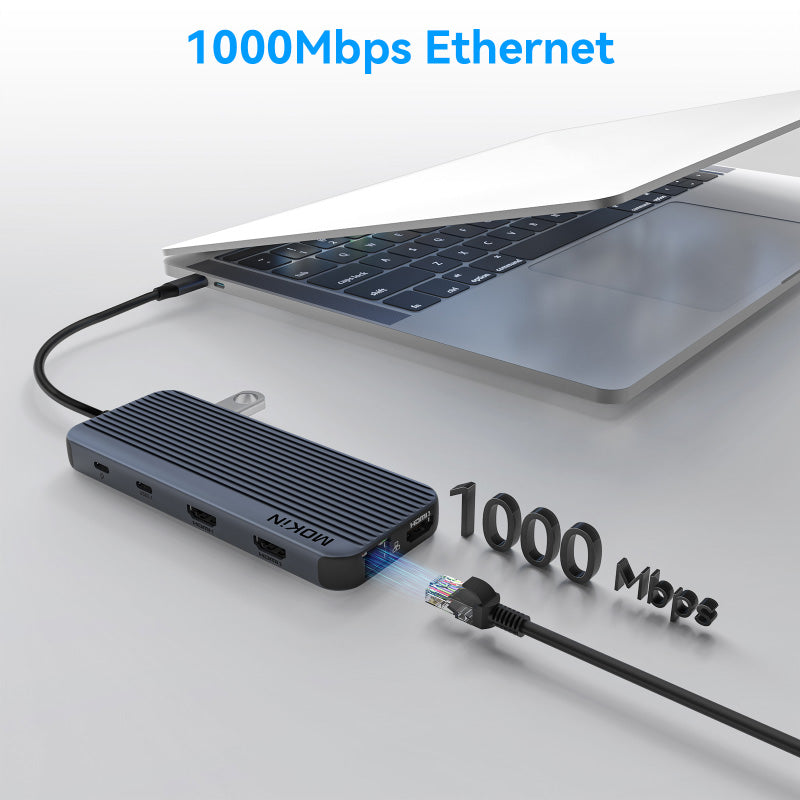 Mokin MOUC3707 12-In-1 USB-C Hub (Grey)