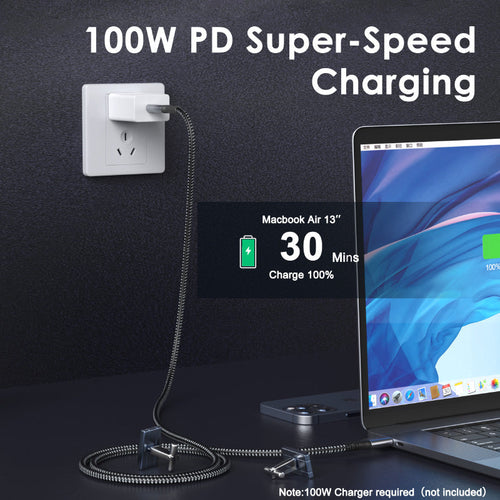 Mokin CC0112 USB4 40Gbps 100W PD USB C Cable 1.2m (Grey)