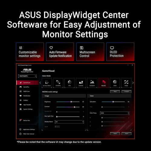 Asus ROG Strix XG27AQDPG - 27 QHD QD-OLED 500Hz Gaming Monitor