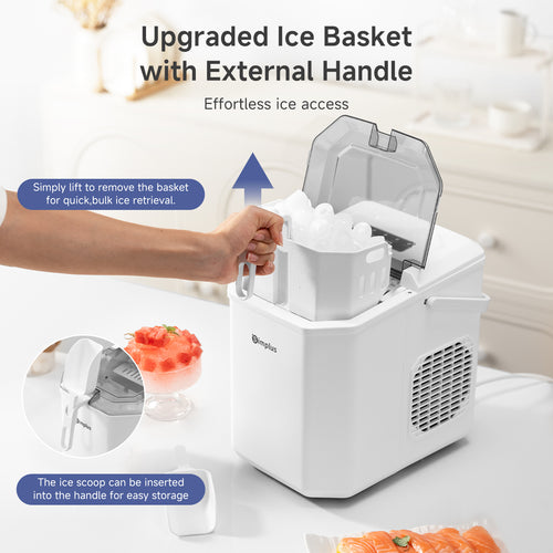 Simplus ZBJH001WH00-S White 1.2L Ice Maker