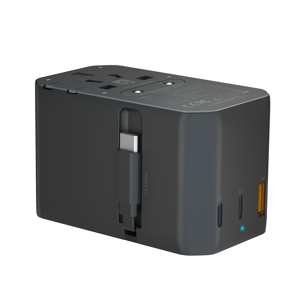 Philips CHP9004B/97 70W GaN Travel Charging Kit Retractable Cable