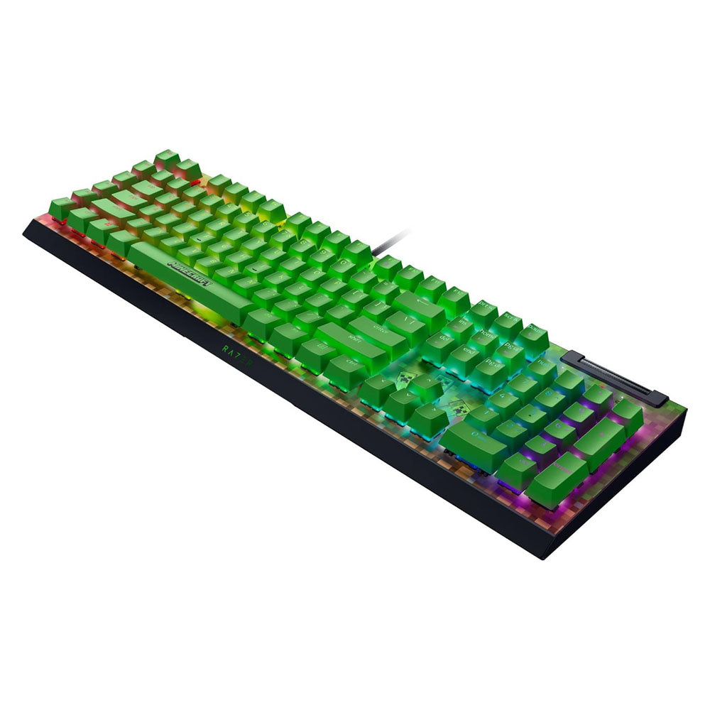 Razer BlackWidow V4 X Wired Gaming Keyboard (Green Switch - Minecraft Edition)