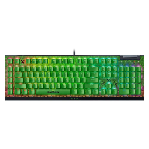 Razer BlackWidow V4 X Wired Gaming Keyboard (Green Switch - Minecraft Edition)