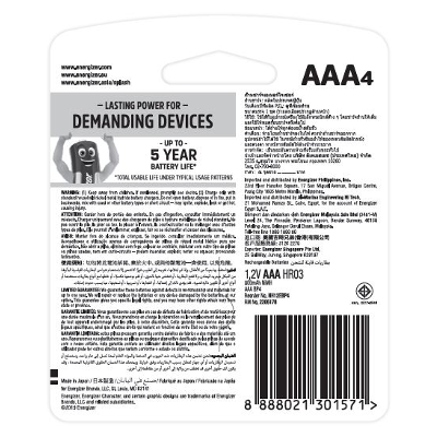Energizer Recharge Extreme AAA 800mAh (4pcs)