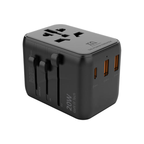 Redmonster World Plug Basic PD20W Universal Travel Adapter (Black)