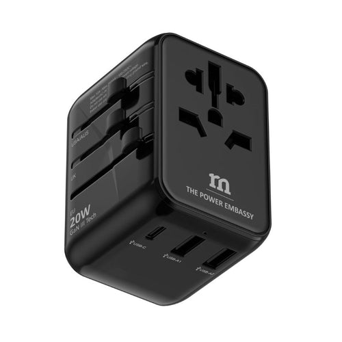 Redmonster World Plug Basic PD20W Universal Travel Adapter (Black)