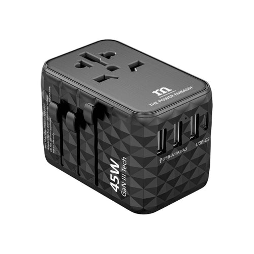 Redmonster World Plug Standard PD45W Universal Travel Adapter (Black)