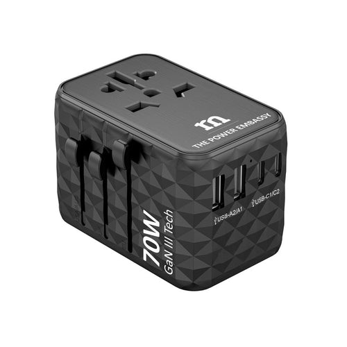 Redmonster World Plug Pro PD70W Universal Travel Adapter (Black)