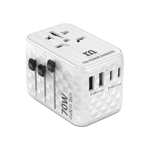 Redmonster World Plug Pro PD70W Universal Travel Adapter (White)
