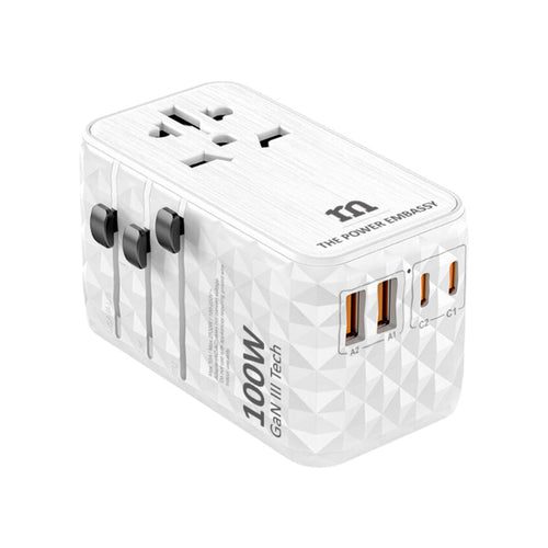 Redmonster World Plug Ultra PD100W Universal Travel Adapter (White)