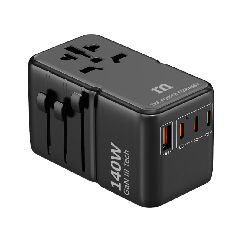 Redmonster World Plug Premium PD140W Universal Travel Adapter (Black)