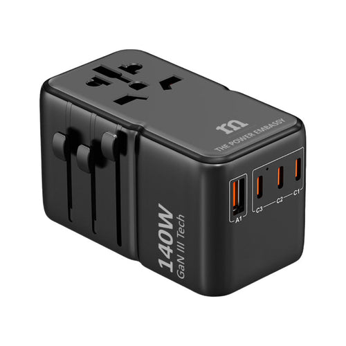 Redmonster World Plug Premium PD140W Universal Travel Adapter (Black)