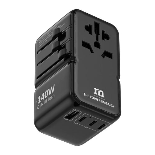 Redmonster World Plug Premium PD140W Universal Travel Adapter (Black)