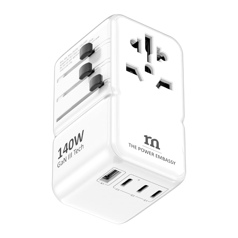 Redmonster World Plug Premium PD140W Universal Travel Adapter (White)