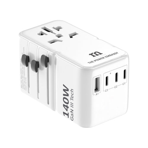 Redmonster World Plug Premium PD140W Universal Travel Adapter (White)