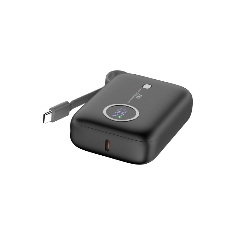 Redmonster Power Bang Mini 10000mAh PD20W with Built-in USB-C Cable (Black)