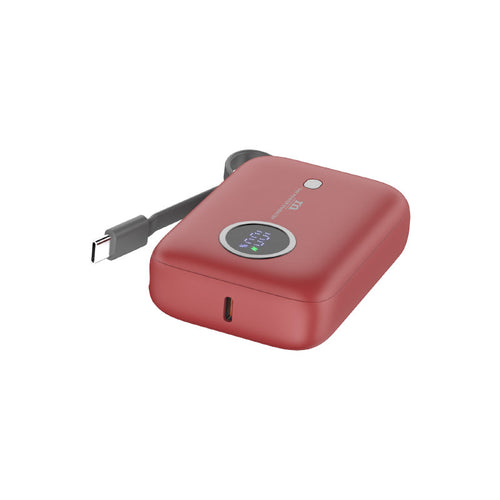 Redmonster Power Bang Mini 10000mAh PD20W with Built-in USB-C Cable (Red)