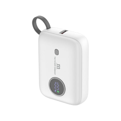 Redmonster Power Bang Mini 10000mAh PD20W with Built-in USB-C Cable (White)