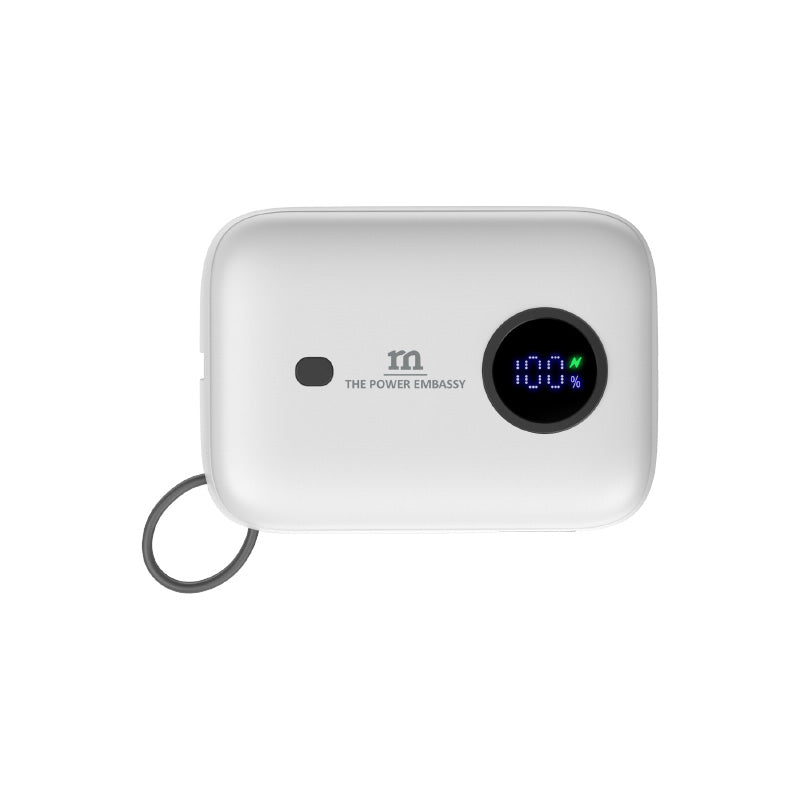 Redmonster Power Bang Mini 10000mAh PD20W with Built-in USB-C Cable (White)