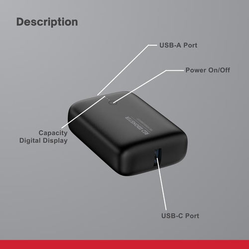 Redmonster Thunder Up+ Mini 10000mAh PD20W Power Bank (Black)