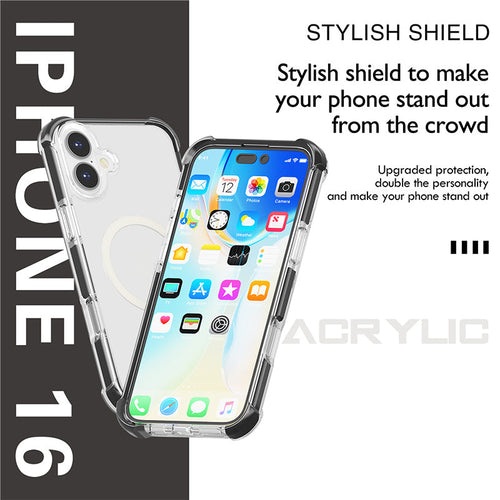 Redmonster iPhone 16 Plus 6.7 (2024) ATN Hard Hybrid Tech Mag Black