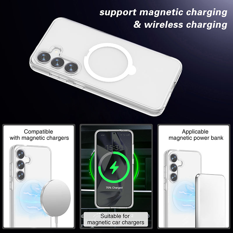 Redmonster Galaxy S25 Hybrid Mag Stand Clear Armour Tough